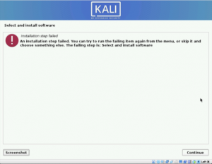 Installation Errors in Kali Linux